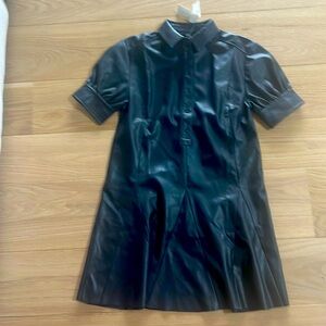 Brand new with tags Black Faux leather Banana Republic Mini dress!